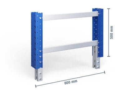 Palet raf sistemleri PR15000 için uç çerçeve uzantısı, yükseklik 500 mm x derinlik 800 mm