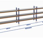 Minirack, Boyalı, 500kg, Yükseklik 1500mm, Genişlik 6232mm, 3 Kat, Kat Arası 595mm, Tavalı, Derinlik 400mm