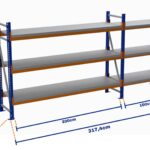 Minirack, Boyalı, 500kg, Yükseklik 1750mm, Genişlik 3174mm, 3 Kat, Kat Arası 700mm, Tavalı, Derinlik 500mm