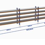 Minirack, Boyalı, 500kg, Yükseklik 2500mm, Genişlik 6232mm, 4 Kat, Kat Arası 700mm, Tavalı, Derinlik 400mm