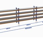 Minirack, Boyalı, 500kg, Yükseklik 2500mm, Genişlik 6232mm, 4 Kat, Kat Arası 700mm, Tavalı, Derinlik 800mm