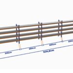 Minirack, Boyalı, 500kg, Yükseklik 2500mm, Genişlik 9348mm, 4 Kat, Kat Arası 700mm, Tavalı, Derinlik 1000mm