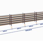 Minirack, Boyalı, 500kg, Yükseklik 2700mm, Genişlik 9348mm, 5 Kat, Kat Arası 595mm, Tavalı, Derinlik 1000mm