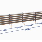 Minirack, Boyalı, 500kg, Yükseklik 2700mm, Genişlik 9348mm, 5 Kat, Kat Arası 595mm, Tavalı, Derinlik 1200mm