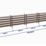 Minirack, Boyalı, 500kg, Yükseklik 2700mm, Genişlik 9348mm, 5 Kat, Kat Arası 595mm, Tavalı, Derinlik 500mm