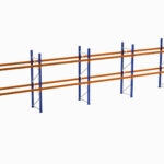 Paletli Raf, Boyalı, 1000kg, Yükseklik 4000mm, Genişlik 53300mm, Z+2, Desteksiz, Derinlik 1050mm