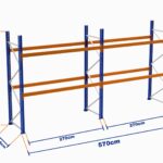 Paletli Raf, Boyalı, 1000kg, Yükseklik 4000mm, Genişlik 5700mm, Z+2, Desteksiz, Derinlik 1050mm