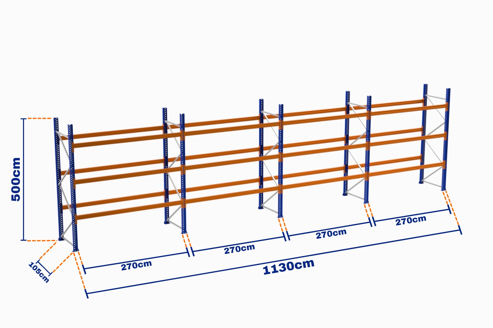 paletli-raf-boyali-1000kg-yukseklik-5000mm-genislik-11300mm-z-3-desteksiz-derinlik-1050mm-1280.jpg Paletli Raf, Boyalı, 1000kg, Yükseklik 5000mm, Genişlik 11300mm, Z+3, Desteksiz, Derinlik 1050mm - Görsel 1