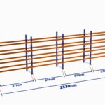 Paletli Raf, Boyalı, 1000kg, Yükseklik 6500mm, Genişlik 25300mm, Z+4, Desteksiz, Derinlik 1050mm
