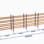 Paletli Raf, Boyalı, 1000kg, Yükseklik 6500mm, Genişlik 28100mm, Z+4, Desteksiz, Derinlik 1050mm