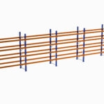 Paletli Raf, Boyalı, 1000kg, Yükseklik 6500mm, Genişlik 42100mm, Z+4, Desteksiz, Derinlik 1050mm