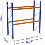 Paletli Raf, Boyalı, 500kg, Yükseklik 3500mm, Genişlik 2870mm, Z+2, Desteksiz, Derinlik 1050mm