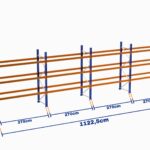 Paletli Raf, Boyalı, 500kg, Yükseklik 5000mm, Genişlik 11225mm, Z+3, Desteksiz, Derinlik 1050mm