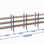 Paletli Raf, Boyalı, 500kg, Yükseklik 5000mm, Genişlik 11225mm, Z+3, Tavalı, Derinlik 1050mm