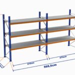 Paletli Raf, Boyalı, 500kg, Yükseklik 5000mm, Genişlik 5655mm, Z+3, Tavalı, Derinlik 1050mm