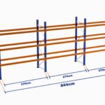 Paletli Raf, Boyalı, 500kg, Yükseklik 5000mm, Genişlik 8440mm, Z+3, Desteksiz, Derinlik 1050mm