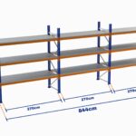 Paletli Raf, Boyalı, 500kg, Yükseklik 5000mm, Genişlik 8440mm, Z+3, Tavalı, Derinlik 1050mm