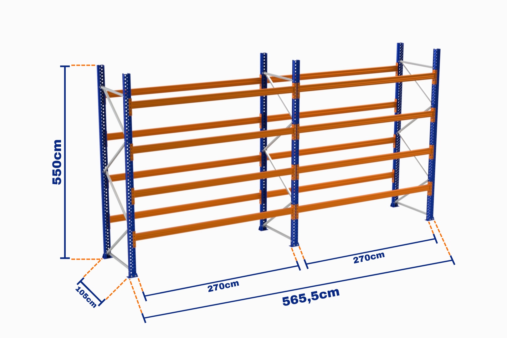 paletli-raf-boyali-500kg-yukseklik-5500mm-genislik-5655mm-z-4-desteksiz-derinlik-1050mm-2117.jpg Paletli Raf, Boyalı, 500kg, Yükseklik 5500mm, Genişlik 5655mm, Z+4, Desteksiz, Derinlik 1050mm - Görsel 1
