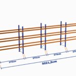 Paletli Raf, Boyalı, 500kg, Yükseklik 5750mm, Genişlik 50215mm, Z+3, Desteksiz, Derinlik 1050mm