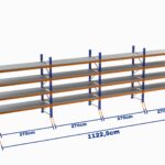 Paletli Raf, Boyalı, 500kg, Yükseklik 6500mm, Genişlik 11225mm, Z+4, Tavalı, Derinlik 1050mm