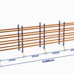 Paletli Raf, Boyalı, 500kg, Yükseklik 6500mm, Genişlik 41860mm, Z+4, Desteksiz, Derinlik 1050mm