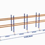 Paletli Raf, Boyalı, 750kg, Yükseklik 4000mm, Genişlik 11225mm, Z+2, Desteksiz, Derinlik 1050mm