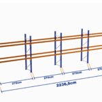 Paletli Raf, Boyalı, 750kg, Yükseklik 4000mm, Genişlik 22365mm, Z+2, Desteksiz, Derinlik 1050mm