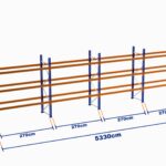 Paletli Raf, Boyalı, 750kg, Yükseklik 4250mm, Genişlik 53300mm, Z+3, Desteksiz, Derinlik 1050mm